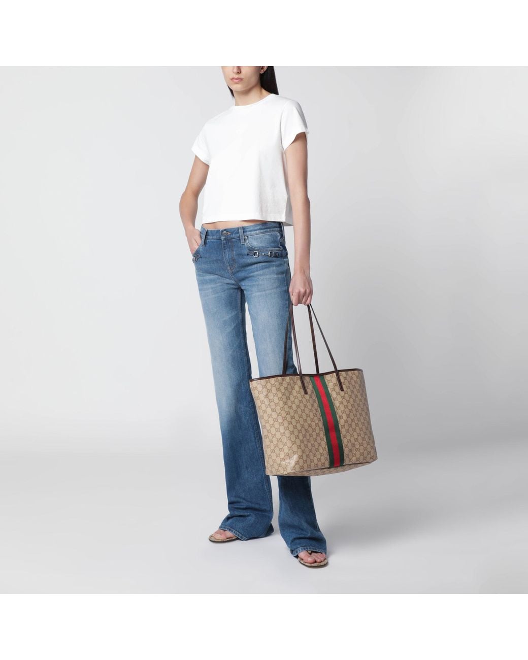 Gucci Natural Large Tribeca Shopping Tote