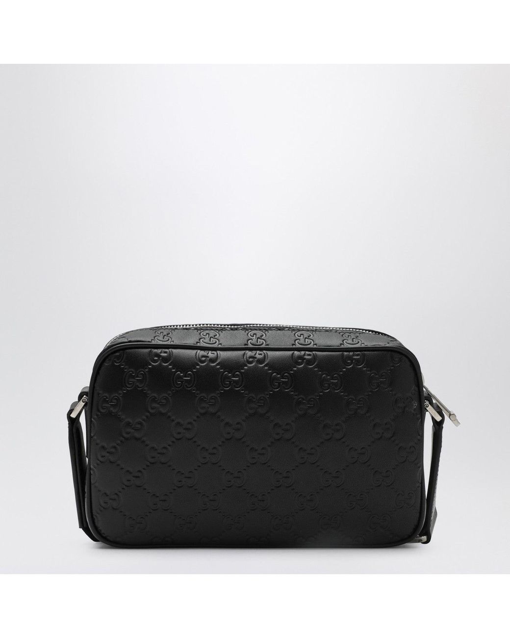 Gucci Black Small Gg Emblem Shoulder Bag for men
