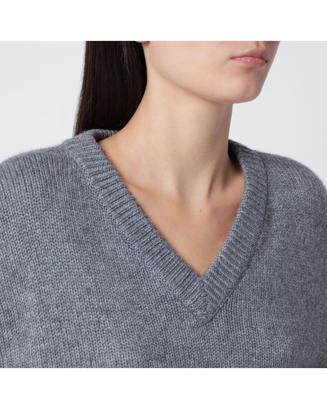 Almada Label Gray Yara Cashmere And Merino Wool Sweater