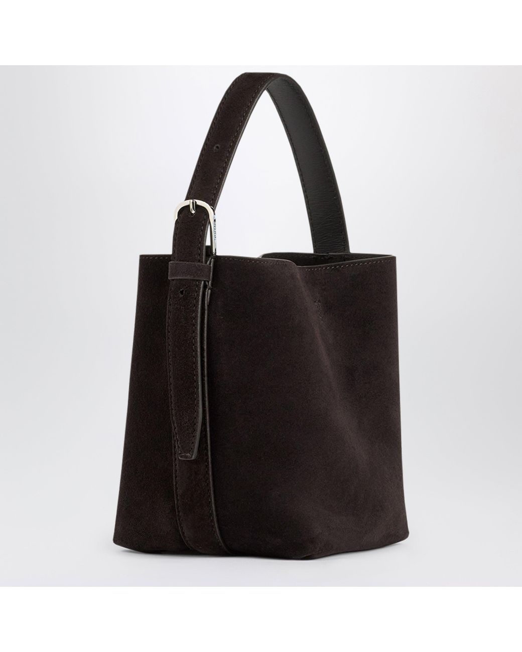 Totême  Black Small Espresso Suede Tote Bag
