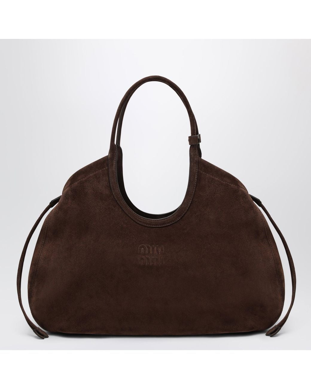Miu Miu Brown Ivy Dark Suede Shopping Bag