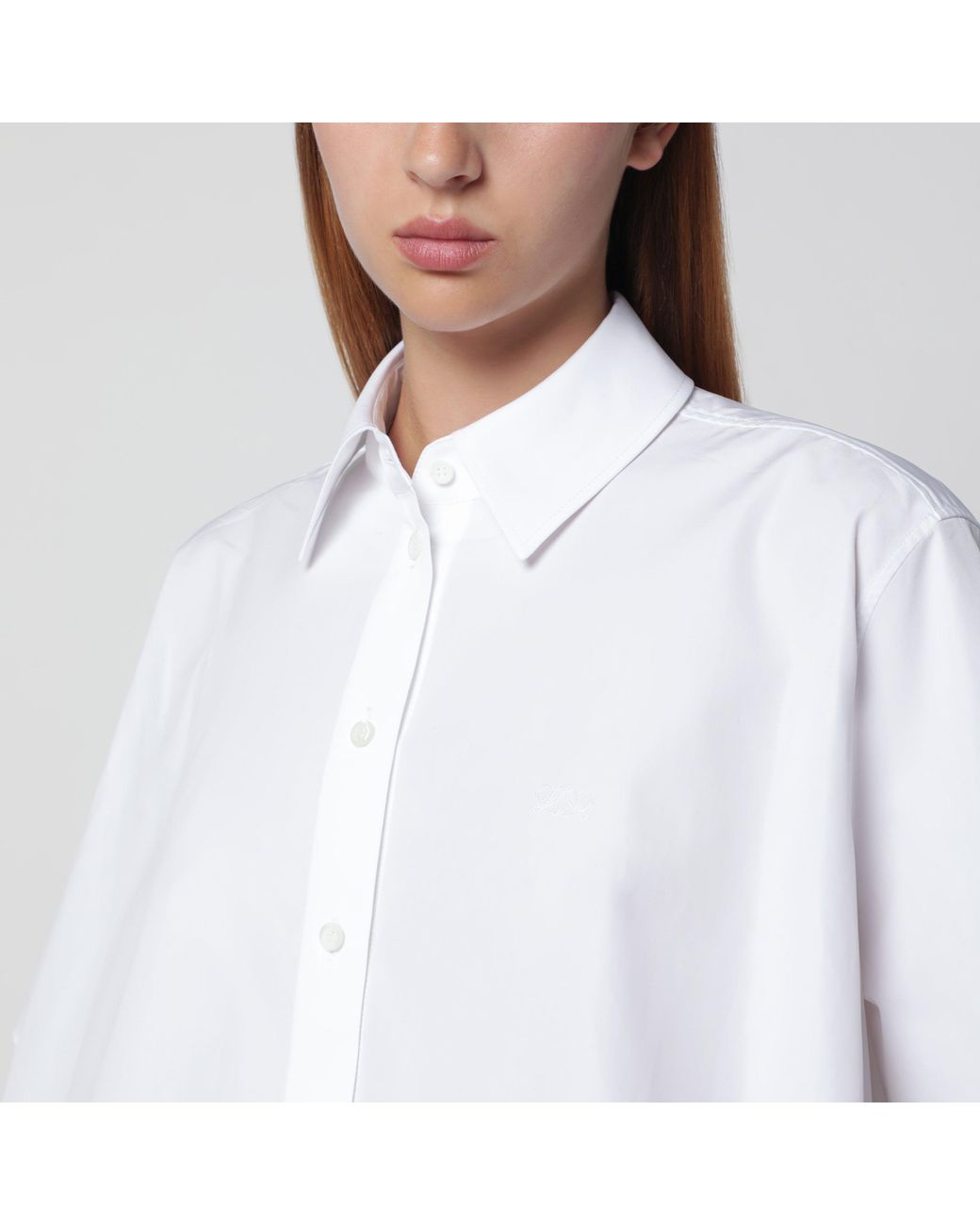 Loewe White Cotton Trapeze Shirt