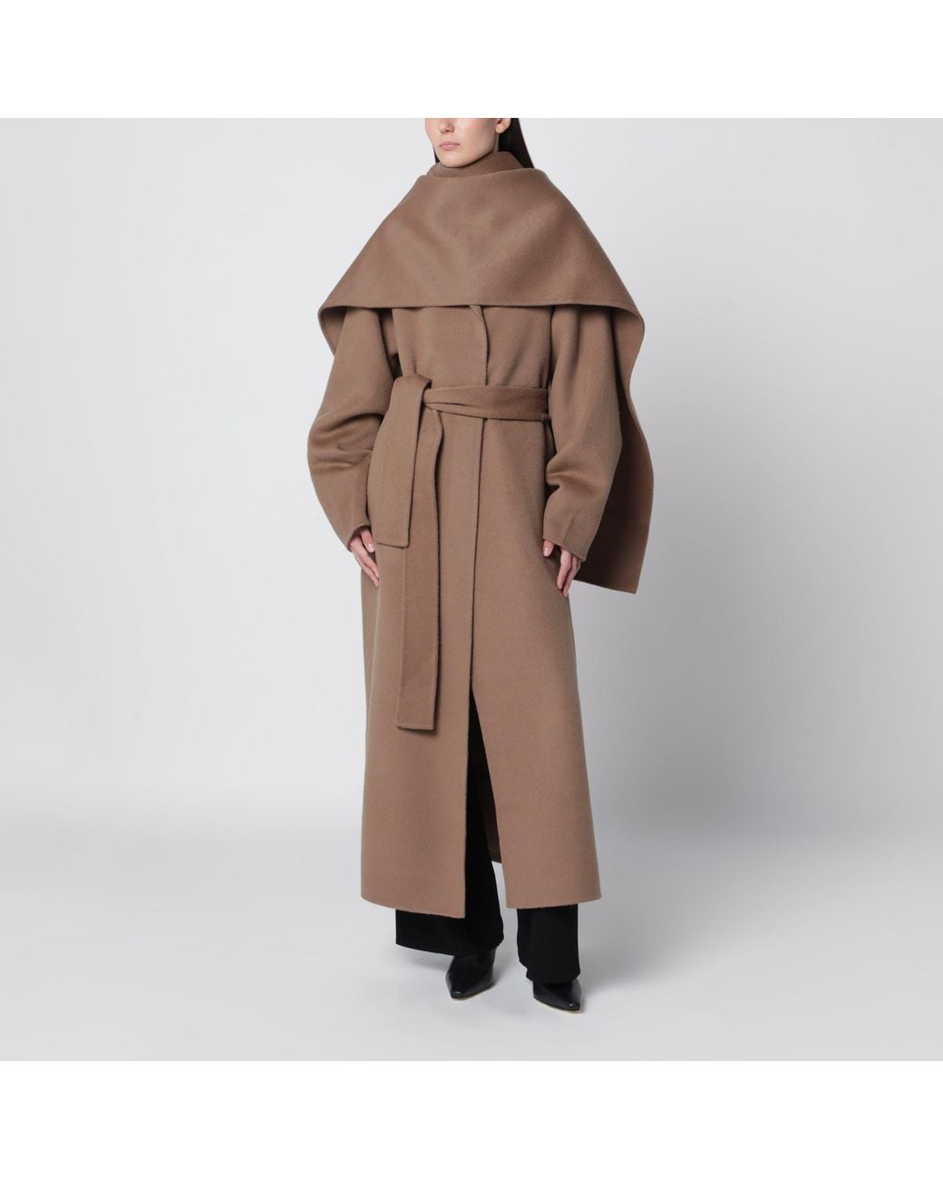Almada Label Natural Mara Tan Double-Face Wool Coat