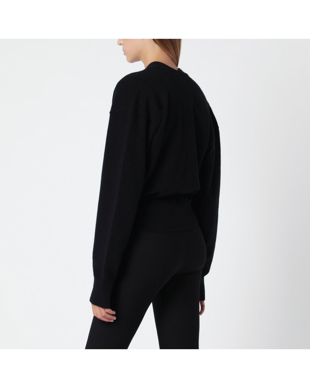 Extreme Cashmere Black Cashmere Wrap Cardigan