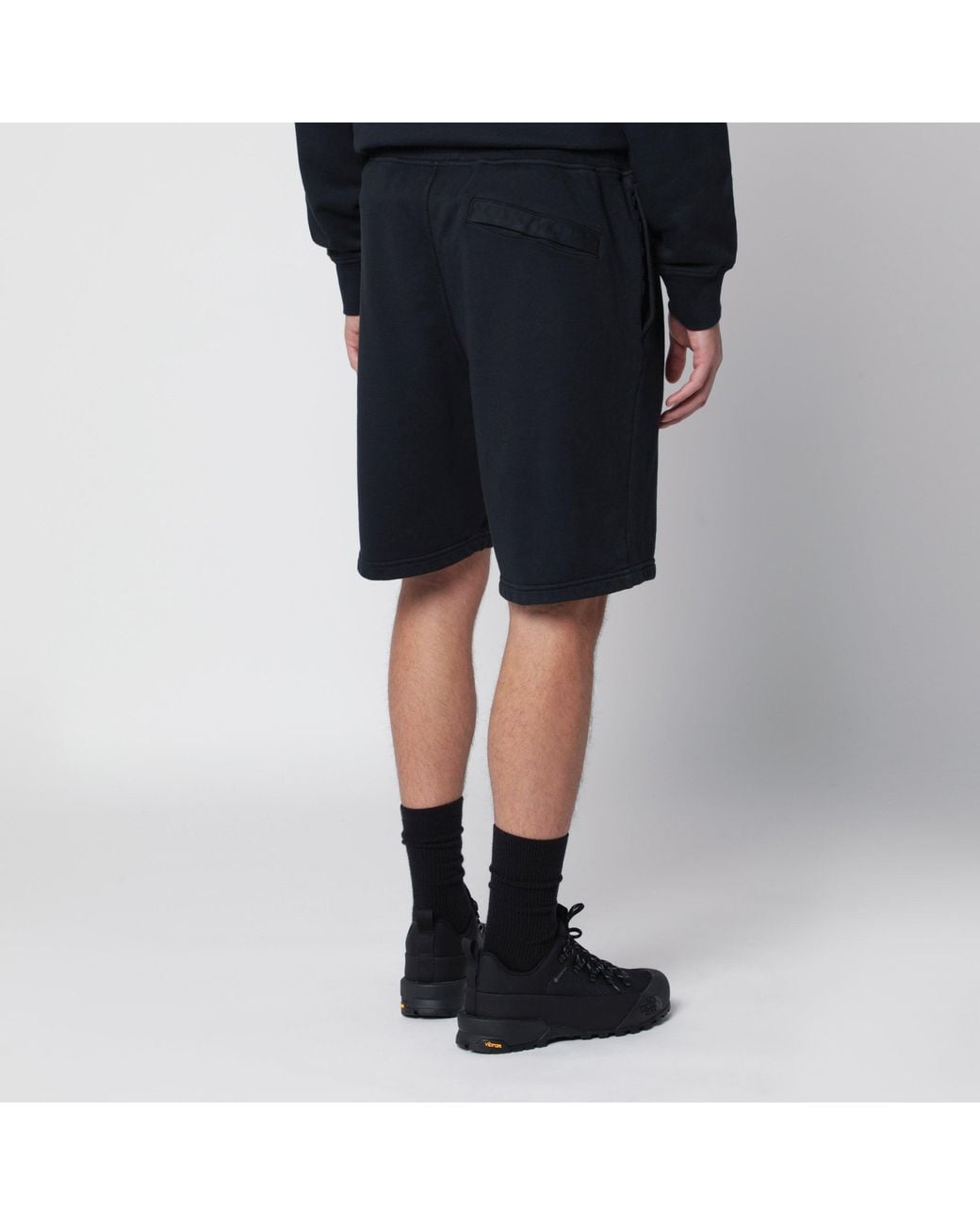 Stone Island Black Jogger Shorts for men