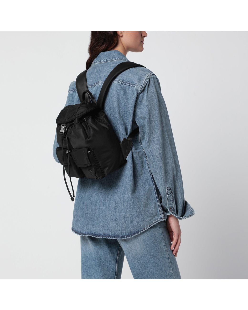 AMI Black Marcel Small Nylon Backpack