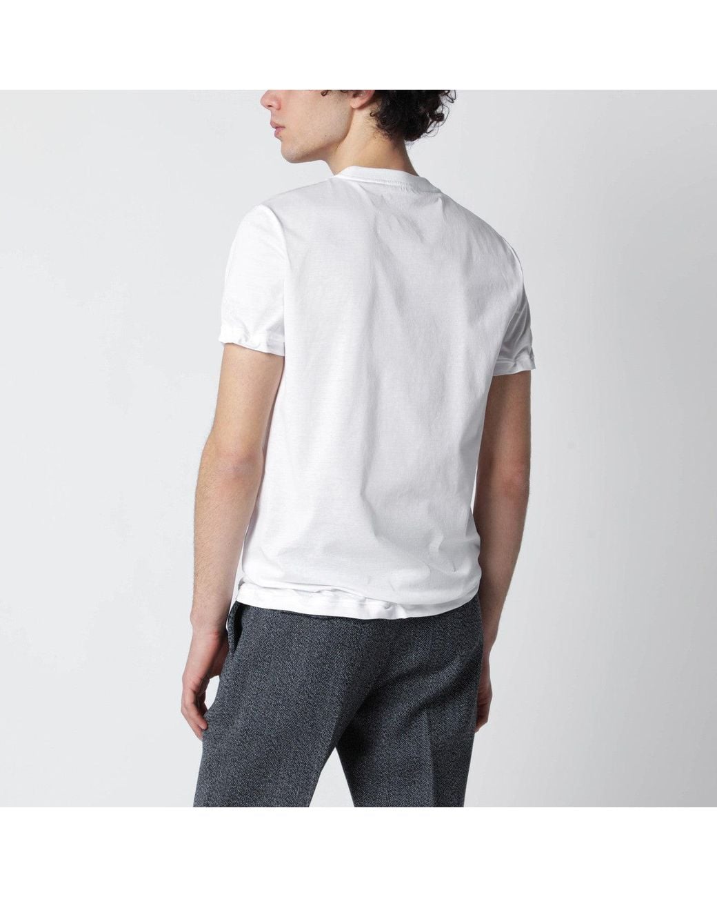 Prada White Cotton T-Shirt for men