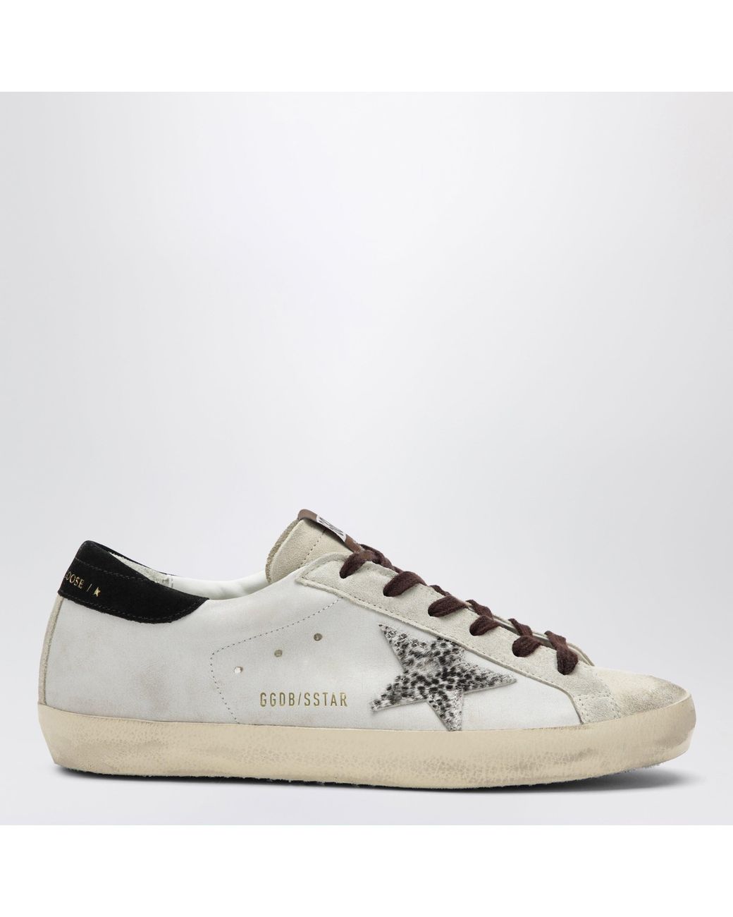 Golden Goose Deluxe Brand White Super-Star Distressed Leather Sneakers