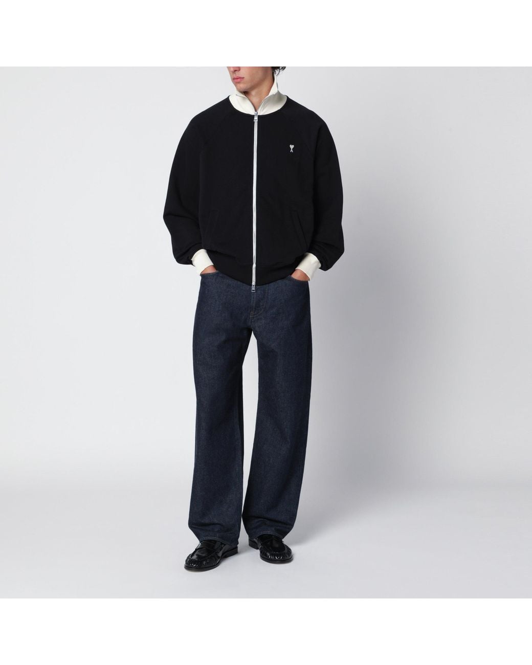 AMI Black Ami De Caur Sweatshirt for men