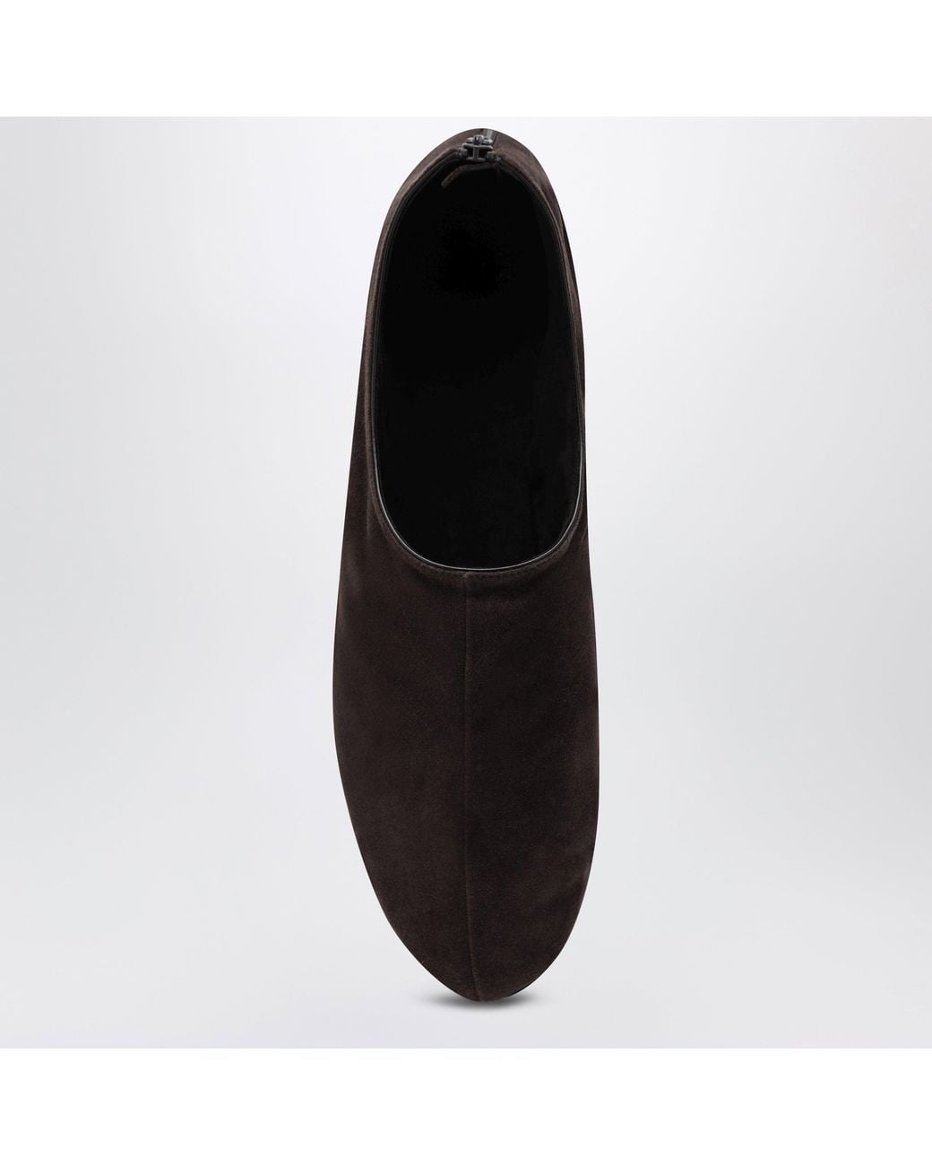 The Row Brown Stellene Moka Goat Suede Slippers