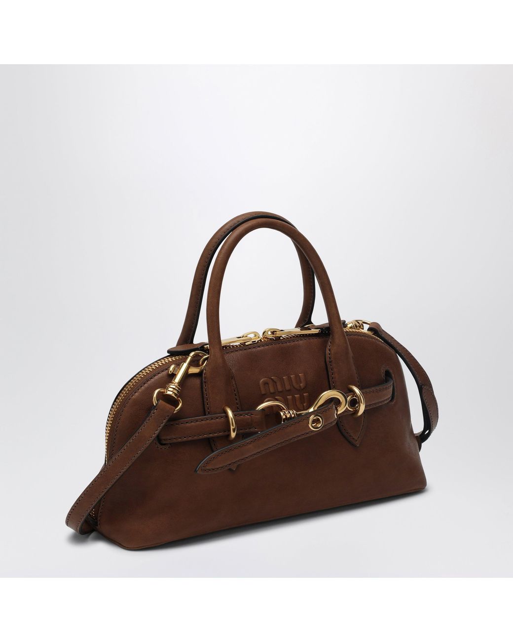 Miu Miu Brown Aventure Oak Bag