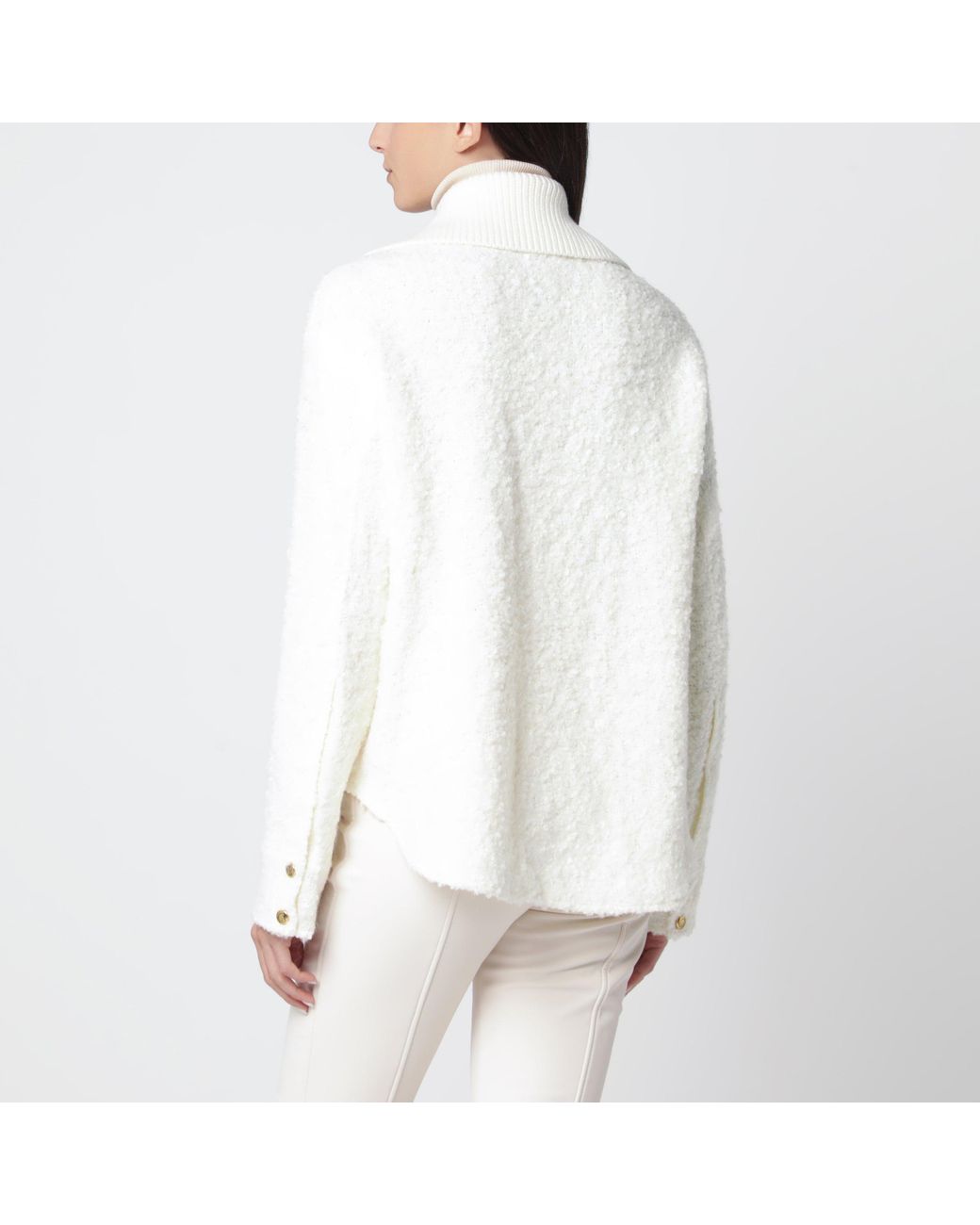 Moncler White Zip-Up Jacket