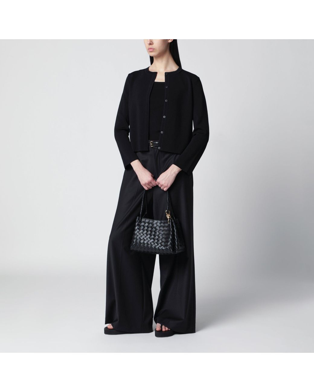 Max Mara Black Viscose-Blend Cardigan
