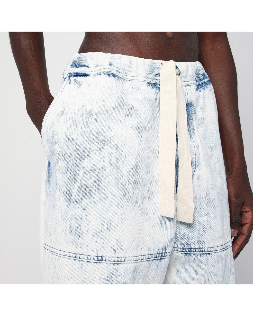 Dries Van Noten White Jeans With Drawstring for men