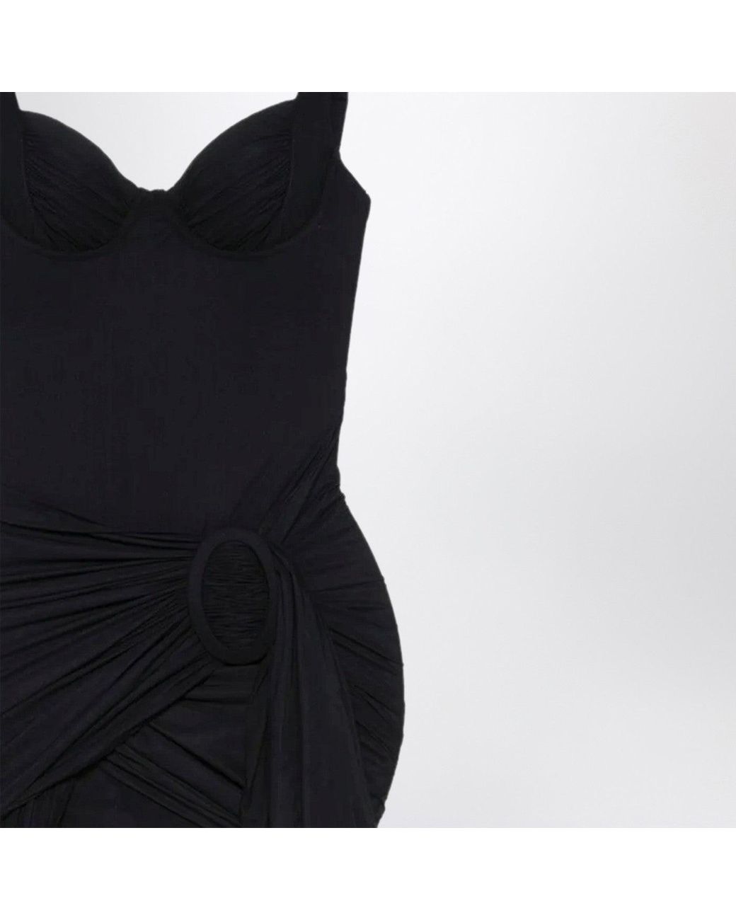 Balenciaga Black Draped Mini Dress