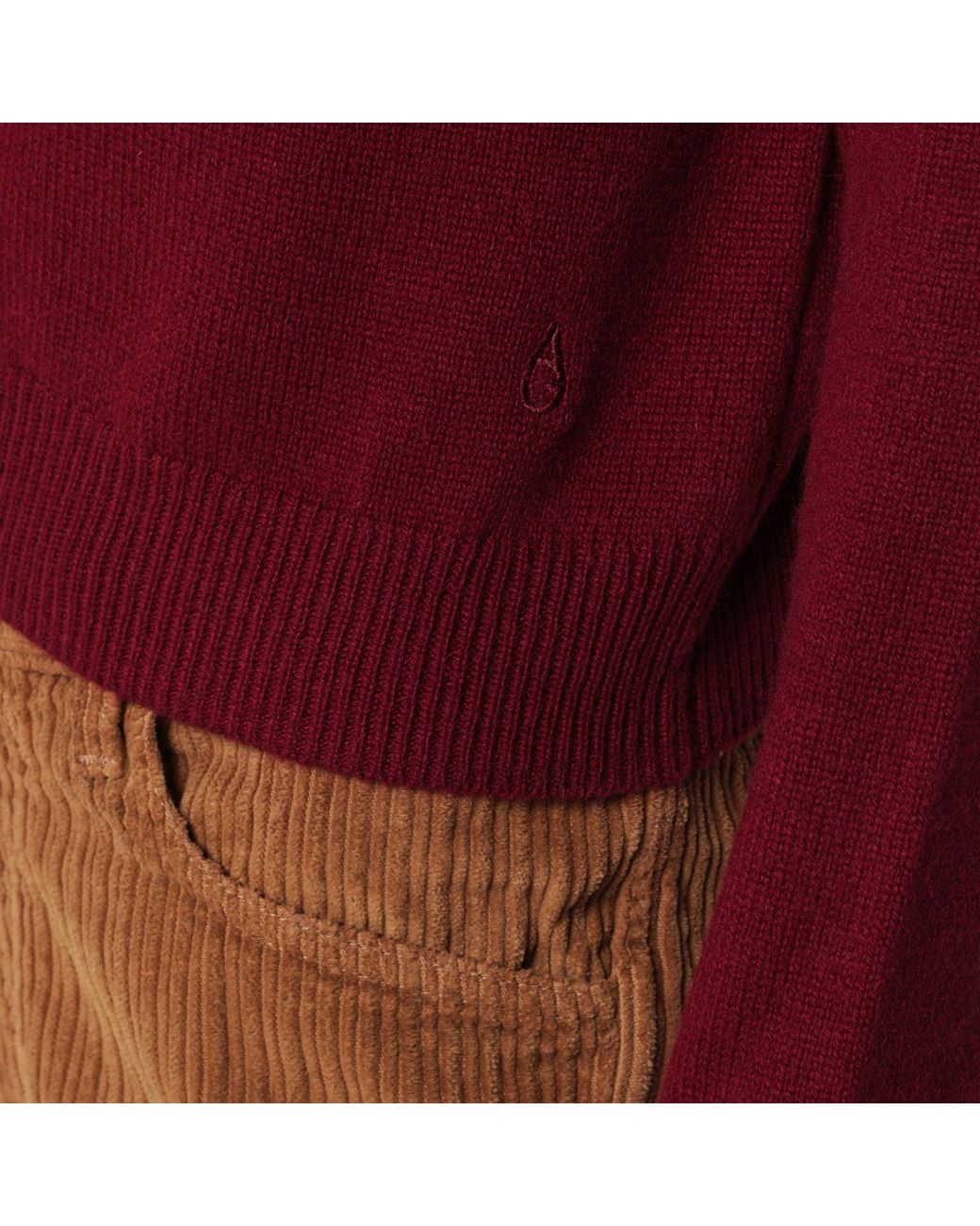 Alexandra Golovanoff Red Mila Wine 21 Cashmere Cardigan