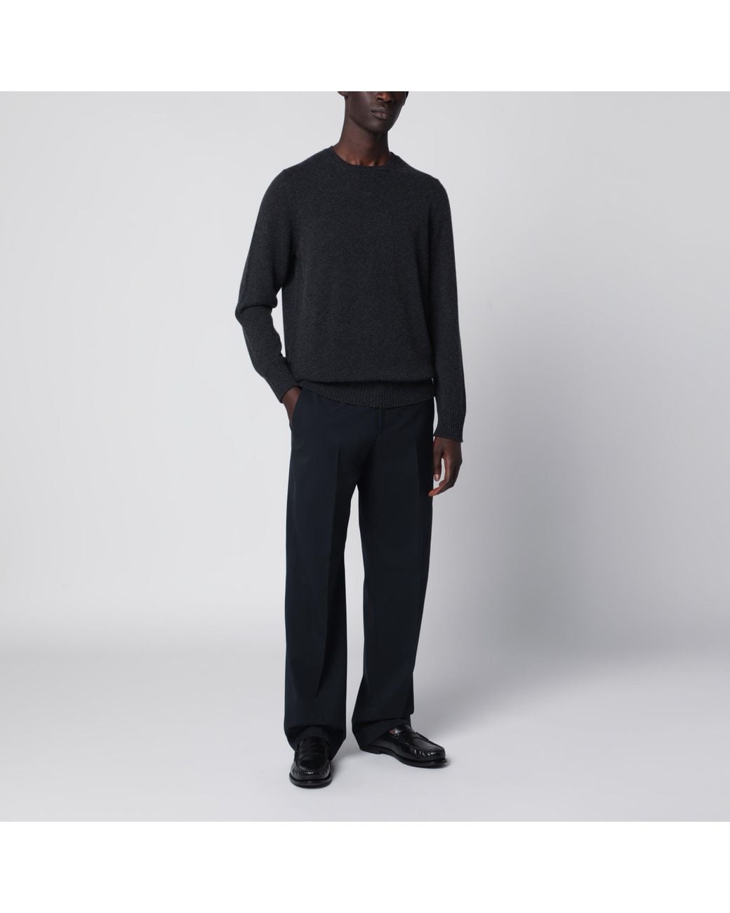 PT Torino Blue Wool-Blend Trousers for men