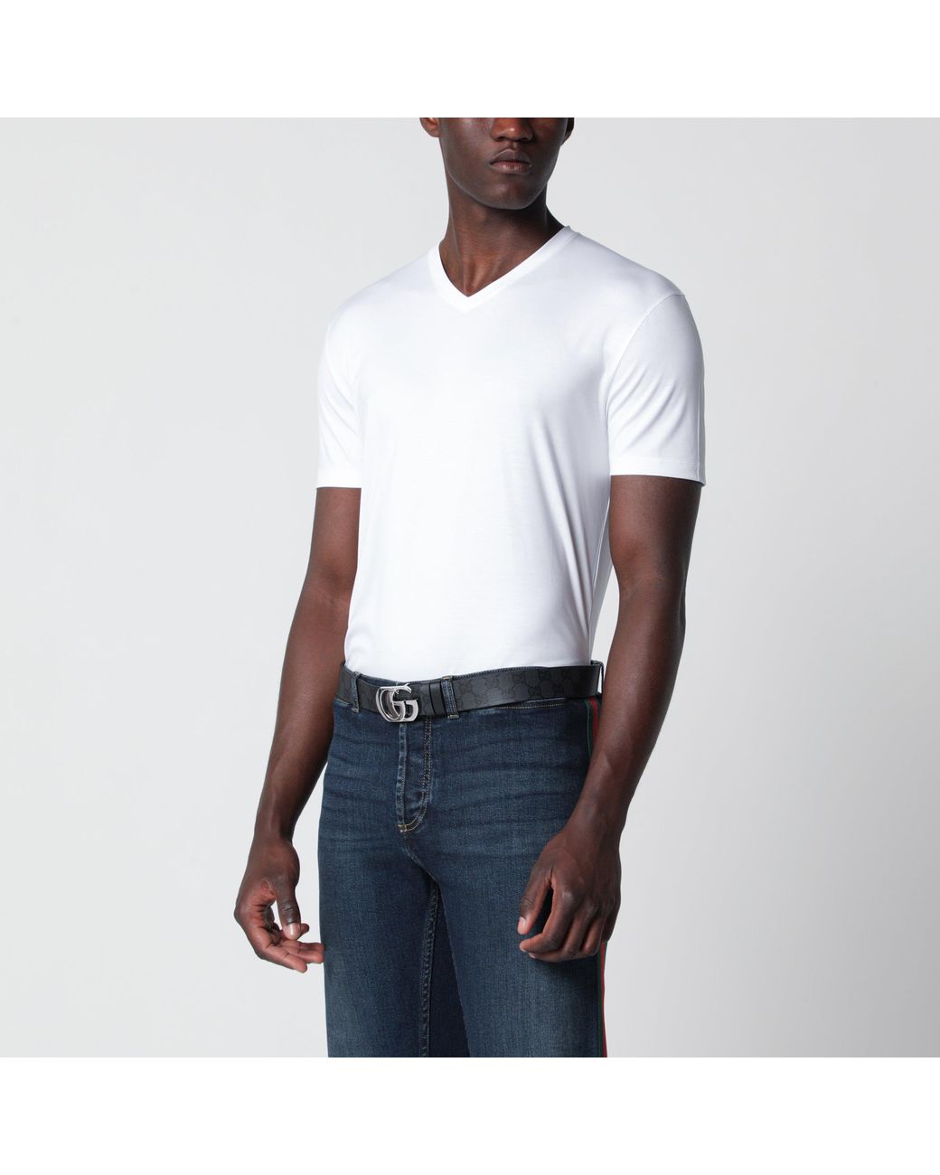 Gucci White Stretch Modal T-Shirt for men