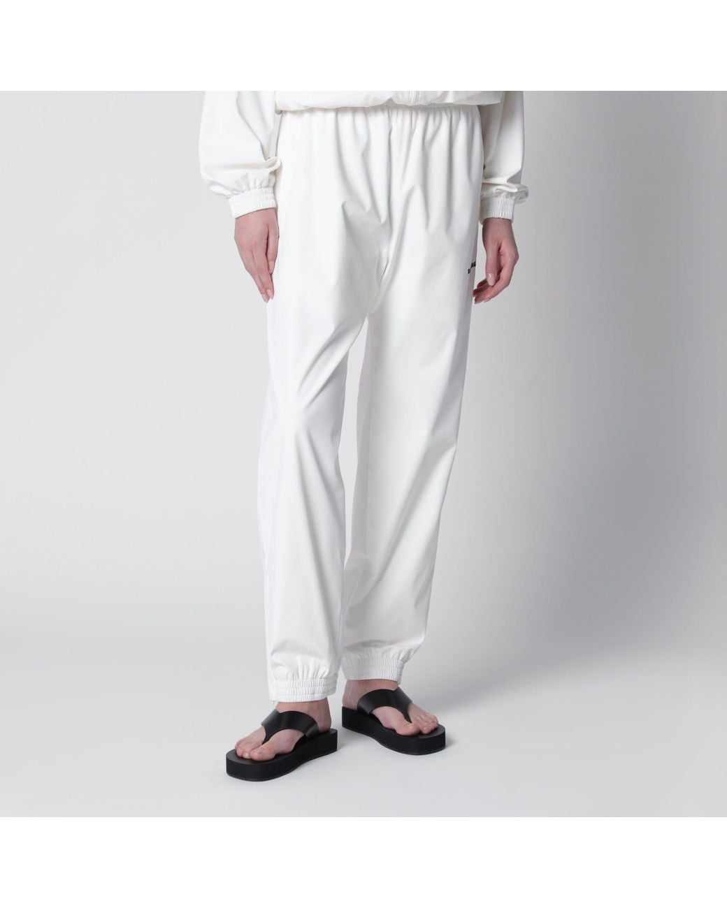 Balenciaga White Logo Jogging Pants