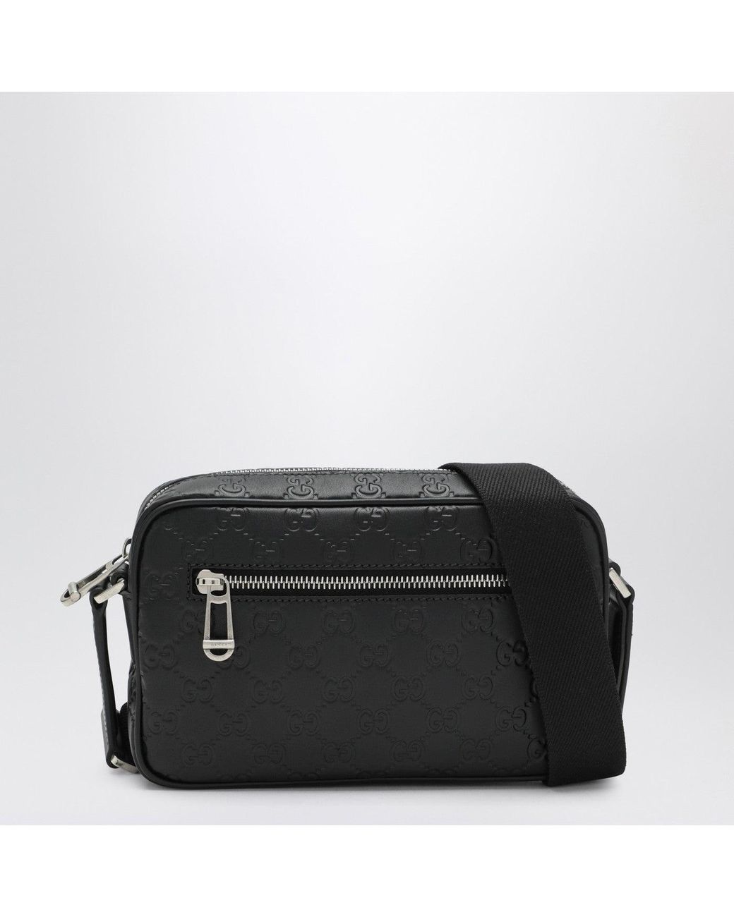Gucci Black Small Gg Emblem Shoulder Bag for men
