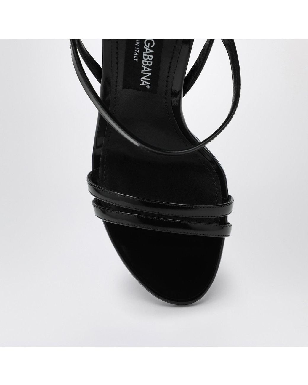 Dolce & Gabbana White Dolce&Gabbana Polished Calf Leather Sandals