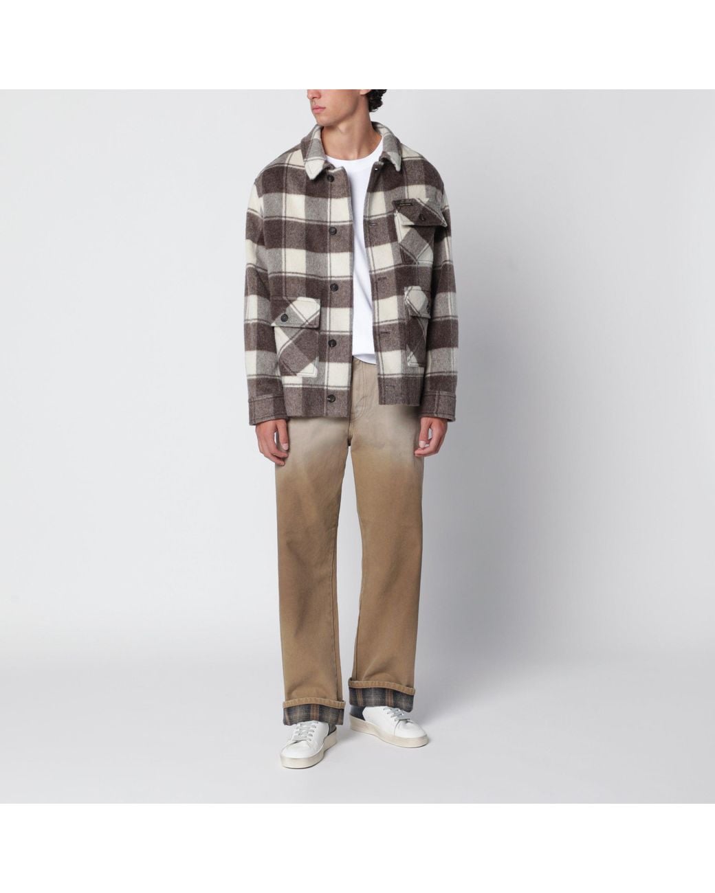 Golden Goose Deluxe Brand Natural Dégradé-Effect Cotton Painter Trousers for men