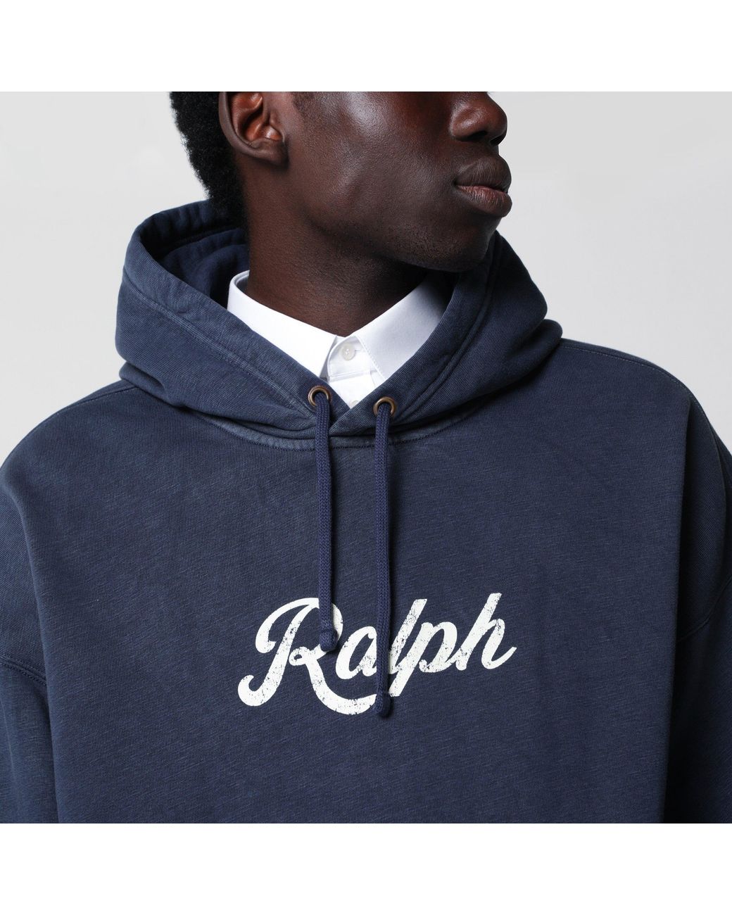 Polo Ralph Lauren Blue Relaxed-Fit Hoodie With Logo Print for men