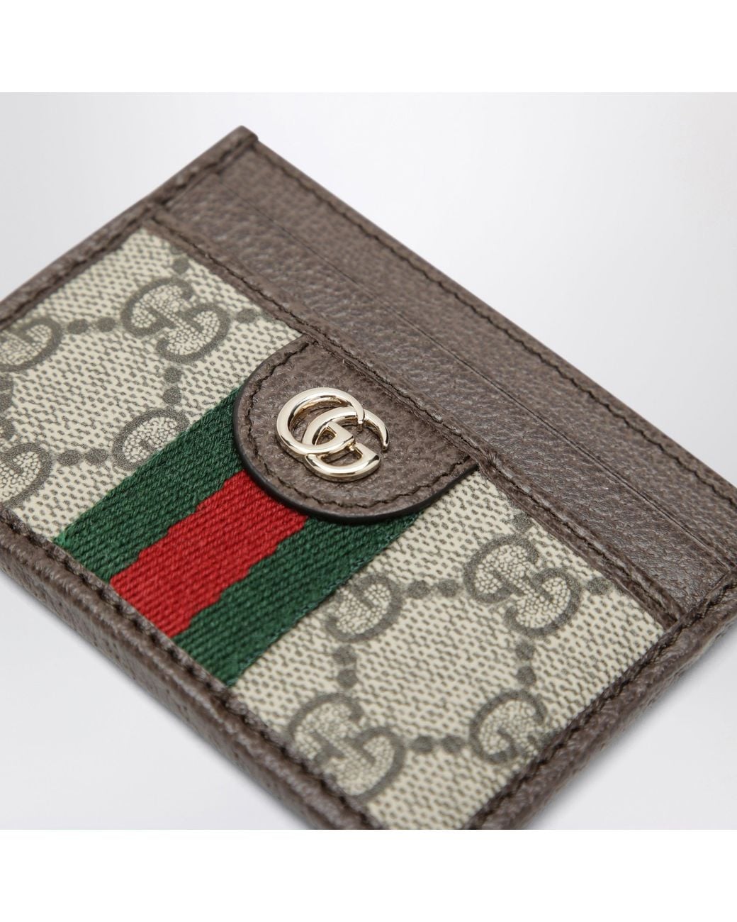Gucci Metallic Ophidia Gg Supreme Card Holder