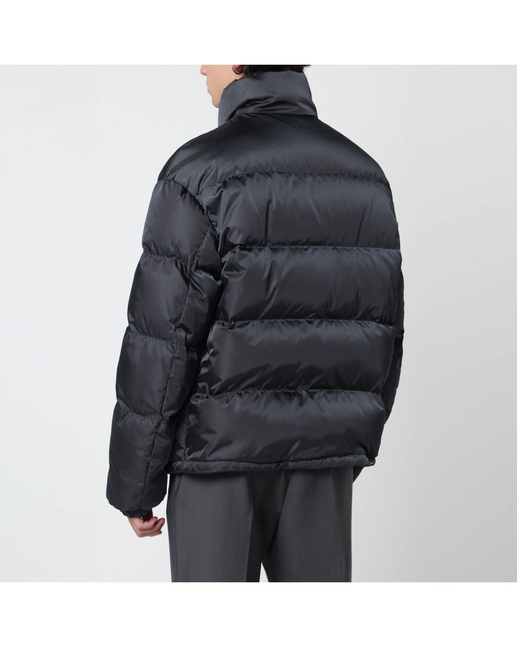 Prada Black Smoke Re-Nylon Down Jacket for men