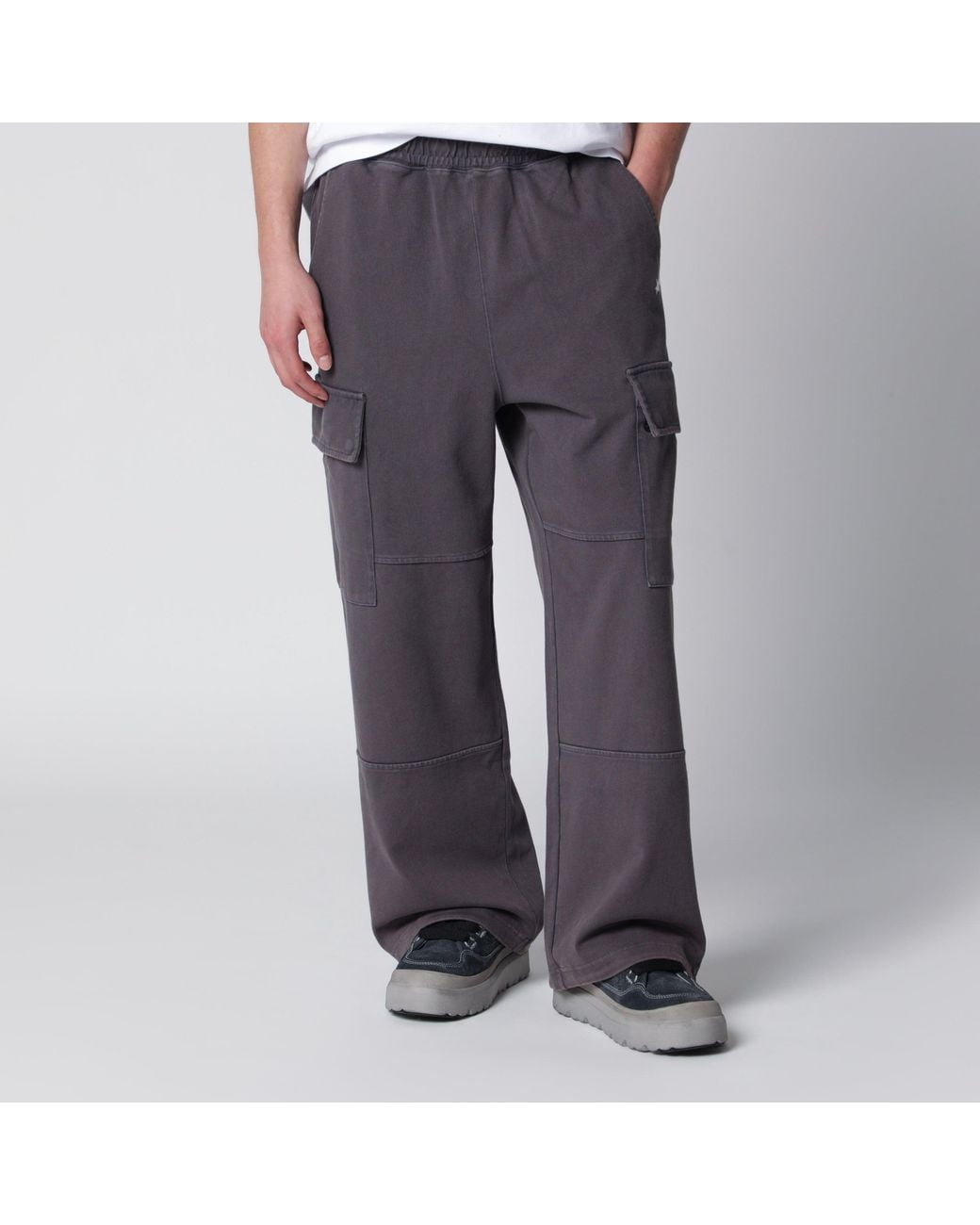A Bathing Ape Gray Washed Cargo Jogging Pants for men