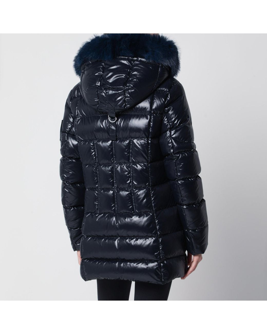 Moose Knuckles Blue Celestia 3Q Nylon Down Jacket With Removable Hood