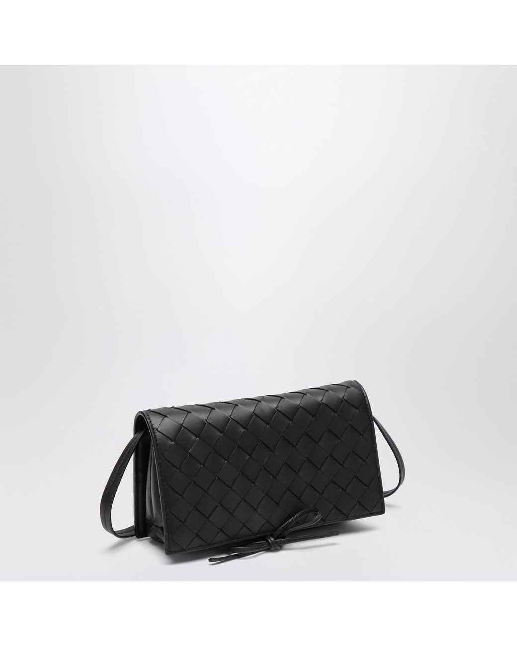 Bottega Veneta Black Intrecciato Crossbody Bag