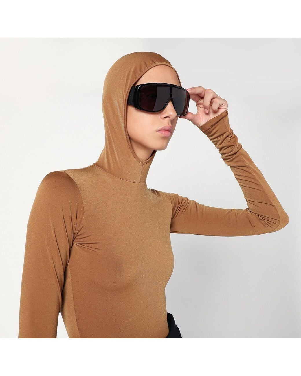 DARKPARK Brown Billie Hooded Top