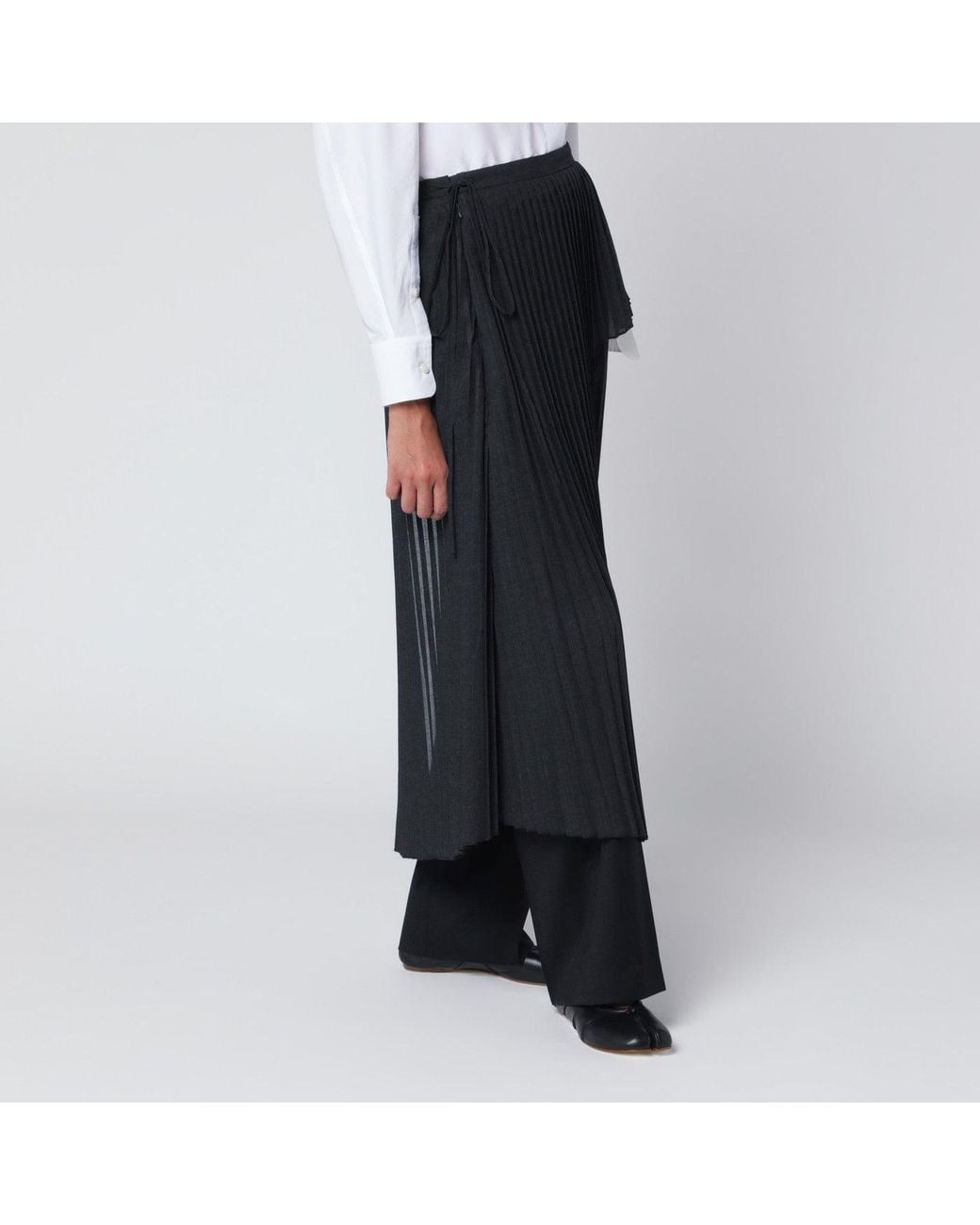 MKDT STUDIO Blue Avery Atelier Pleated Half Skirt
