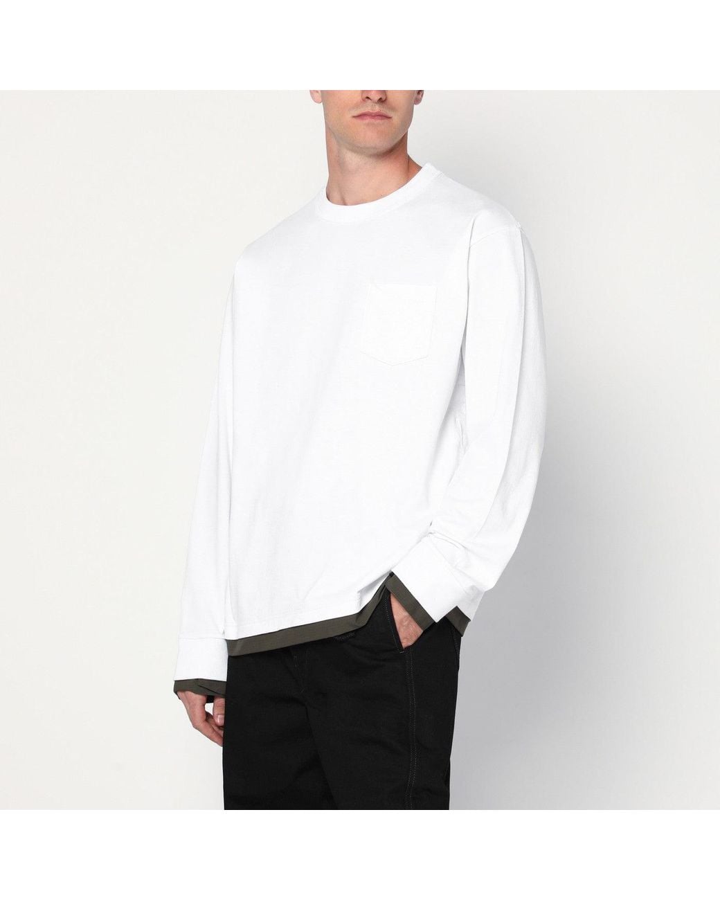 Sacai White Cotton Shirt for men