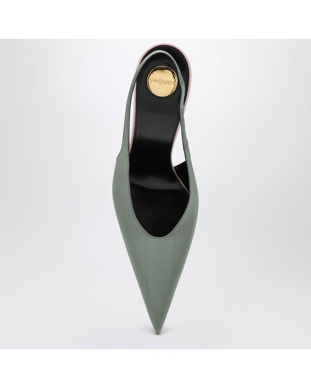 Saint Laurent Metallic Loredana Slingback Pumps