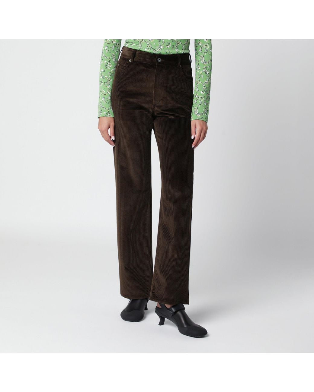 Loewe Black Cotton Corduroy Trousers