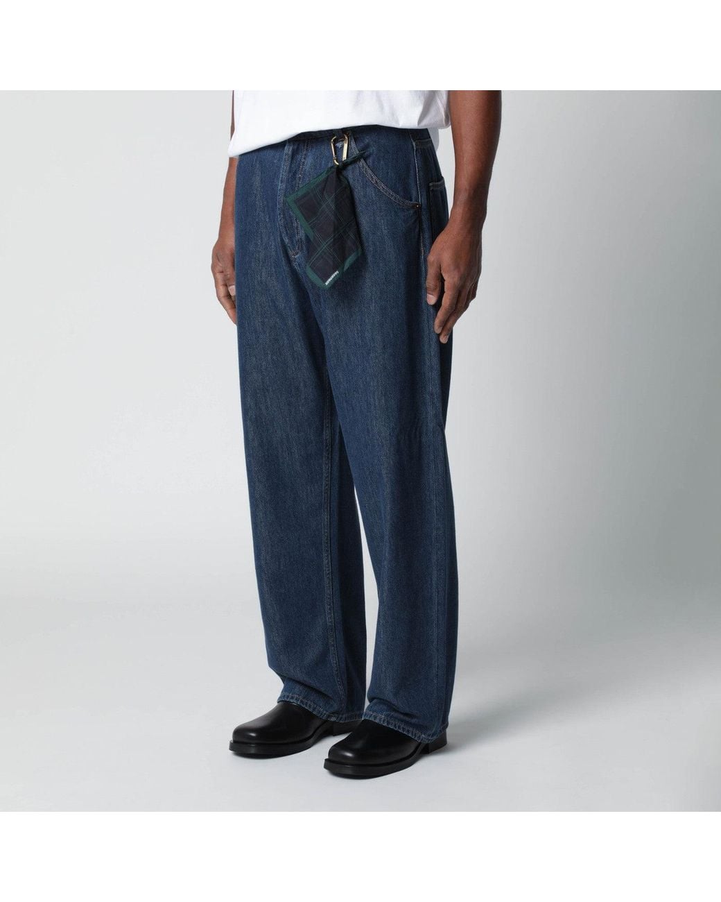DARKPARK Blue Cotton Blend Jeans for men