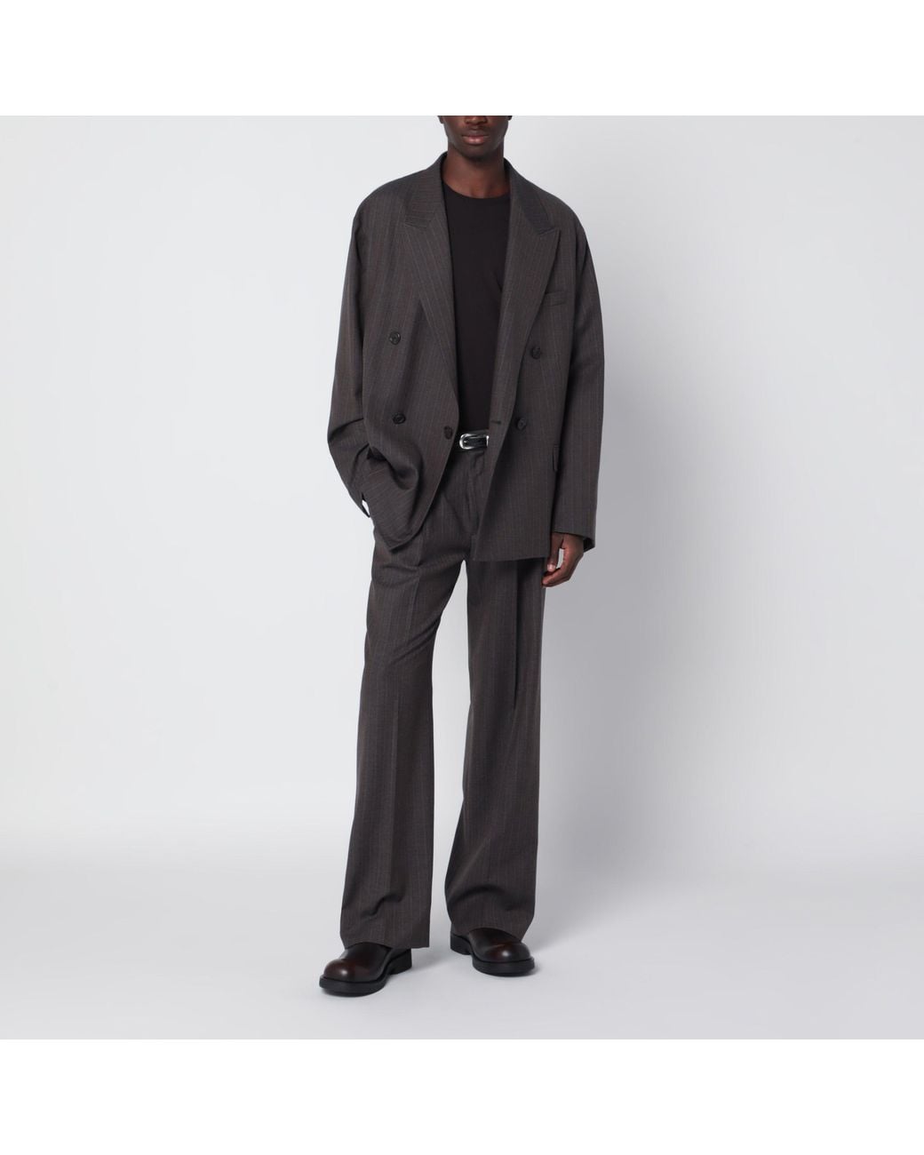 Our Legacy Gray Striped Slack Pants for men