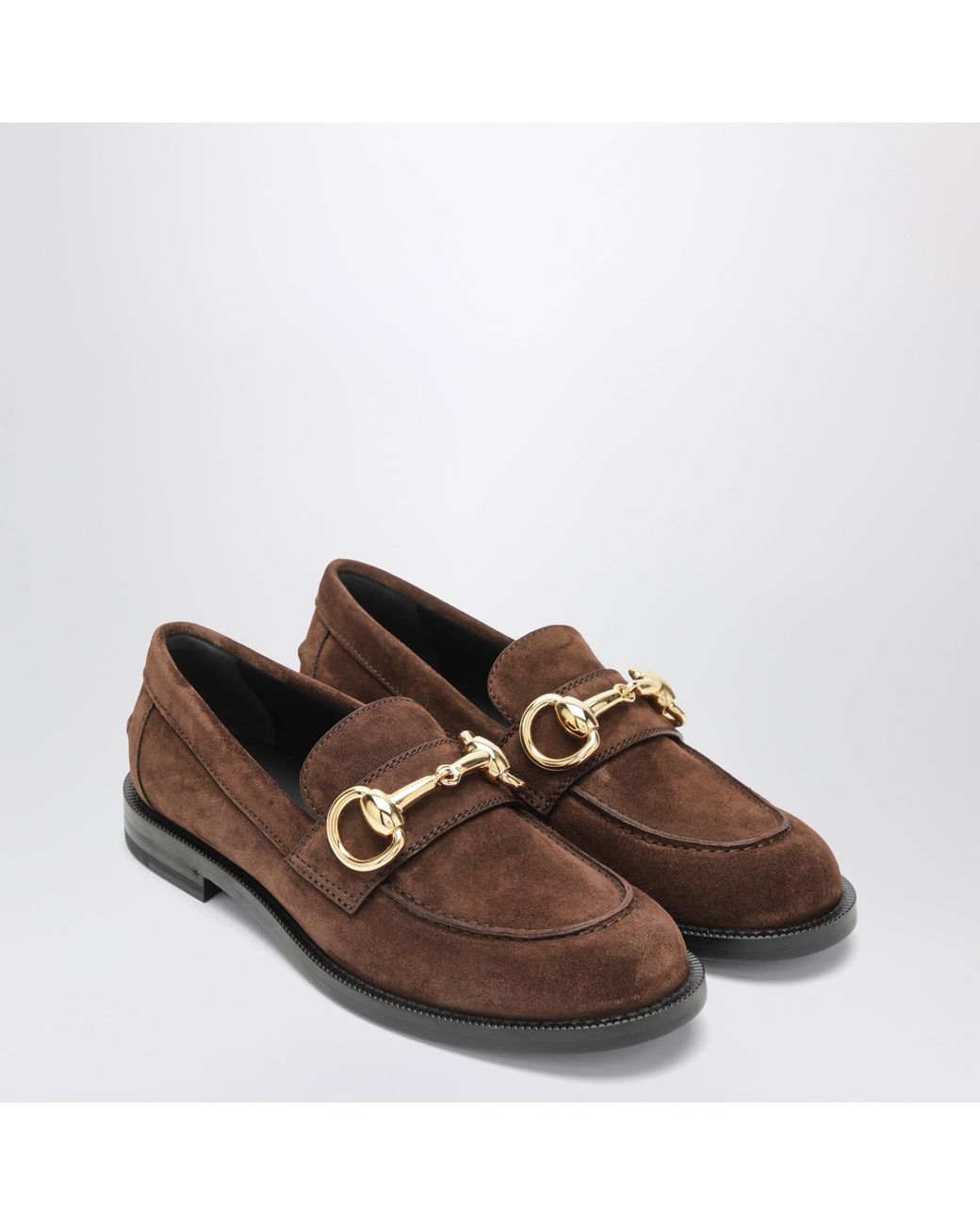 Gucci Brown Boulevard Suede Moccasin