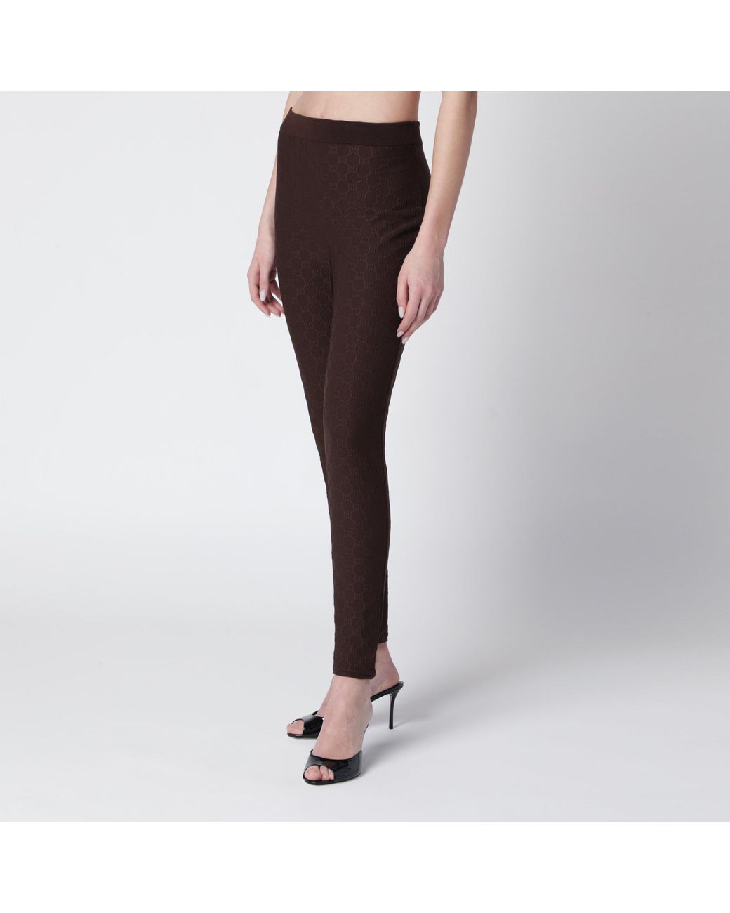 Gucci Black Gg Jacquard Jersey Leggings