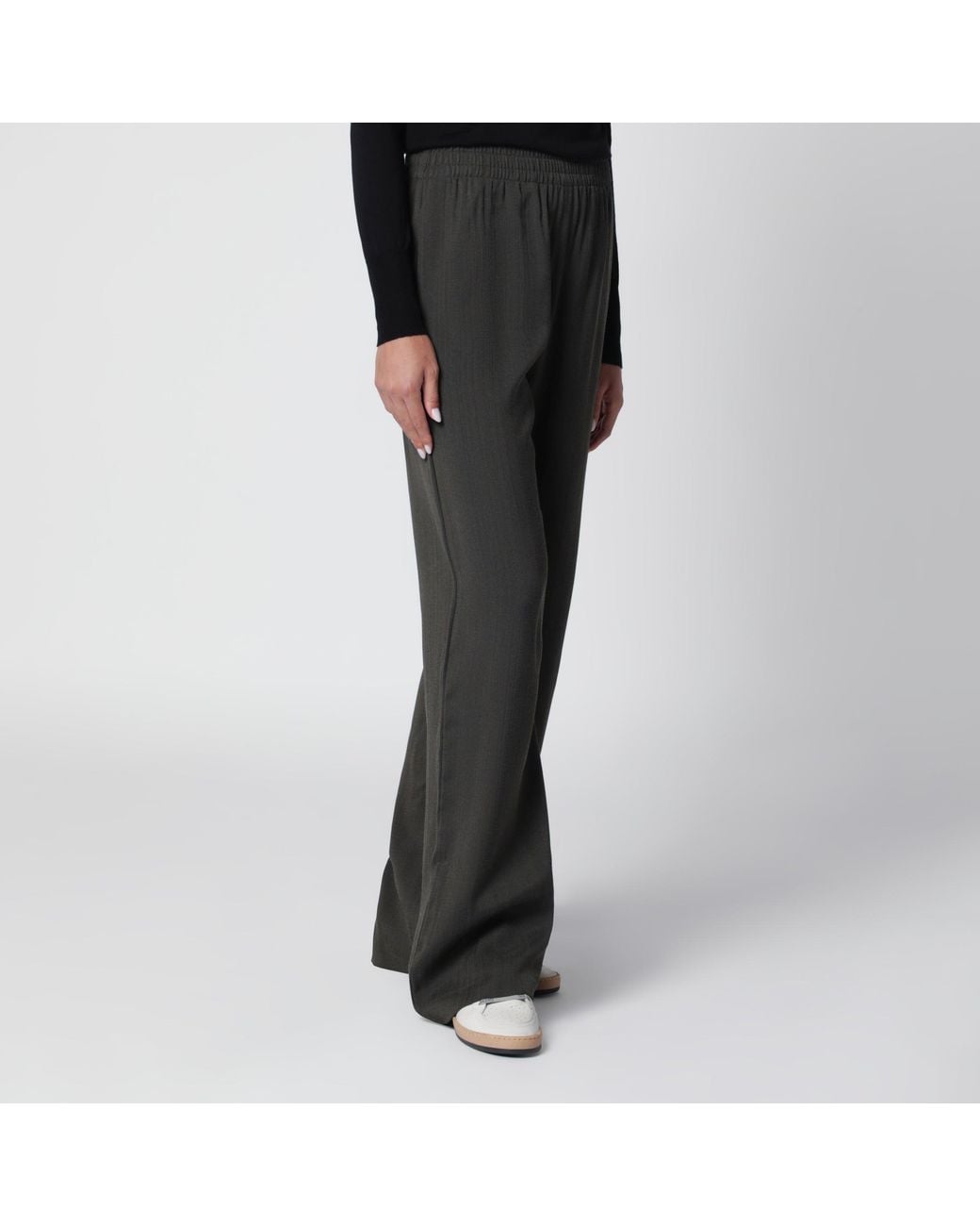 Golden Goose Deluxe Brand Black Dark Wool-Blend Trousers