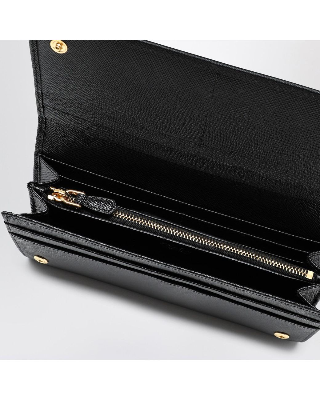 Prada Saffiano Wallet in Black Lyst UK