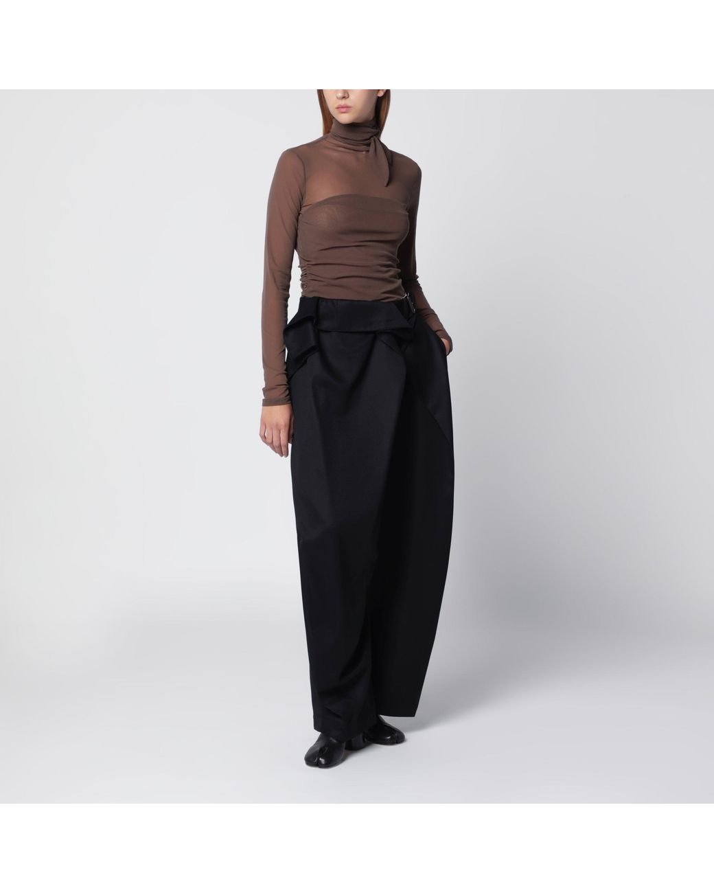 J.W. Anderson Black Trousers With Turned-Up Waist