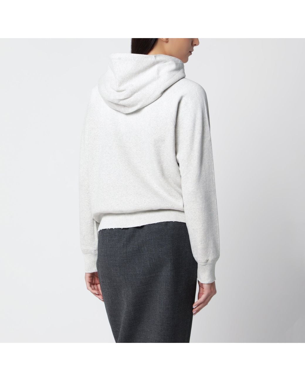 Prada Gray Light Mélange Hooded Sweatshirt