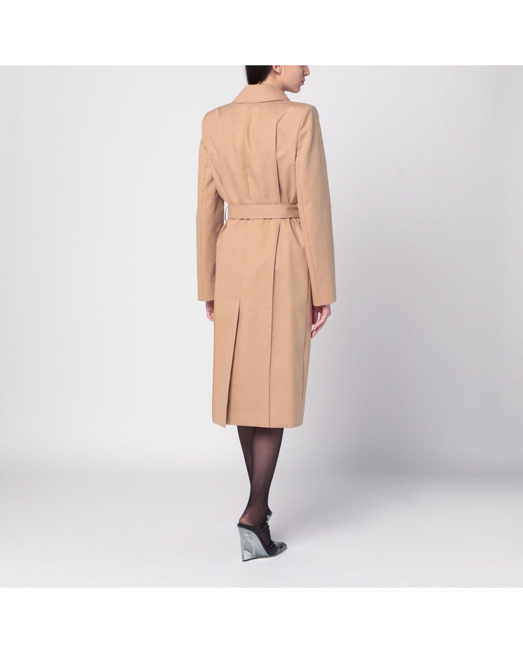 McQueen Natural Trench Coat With Belt