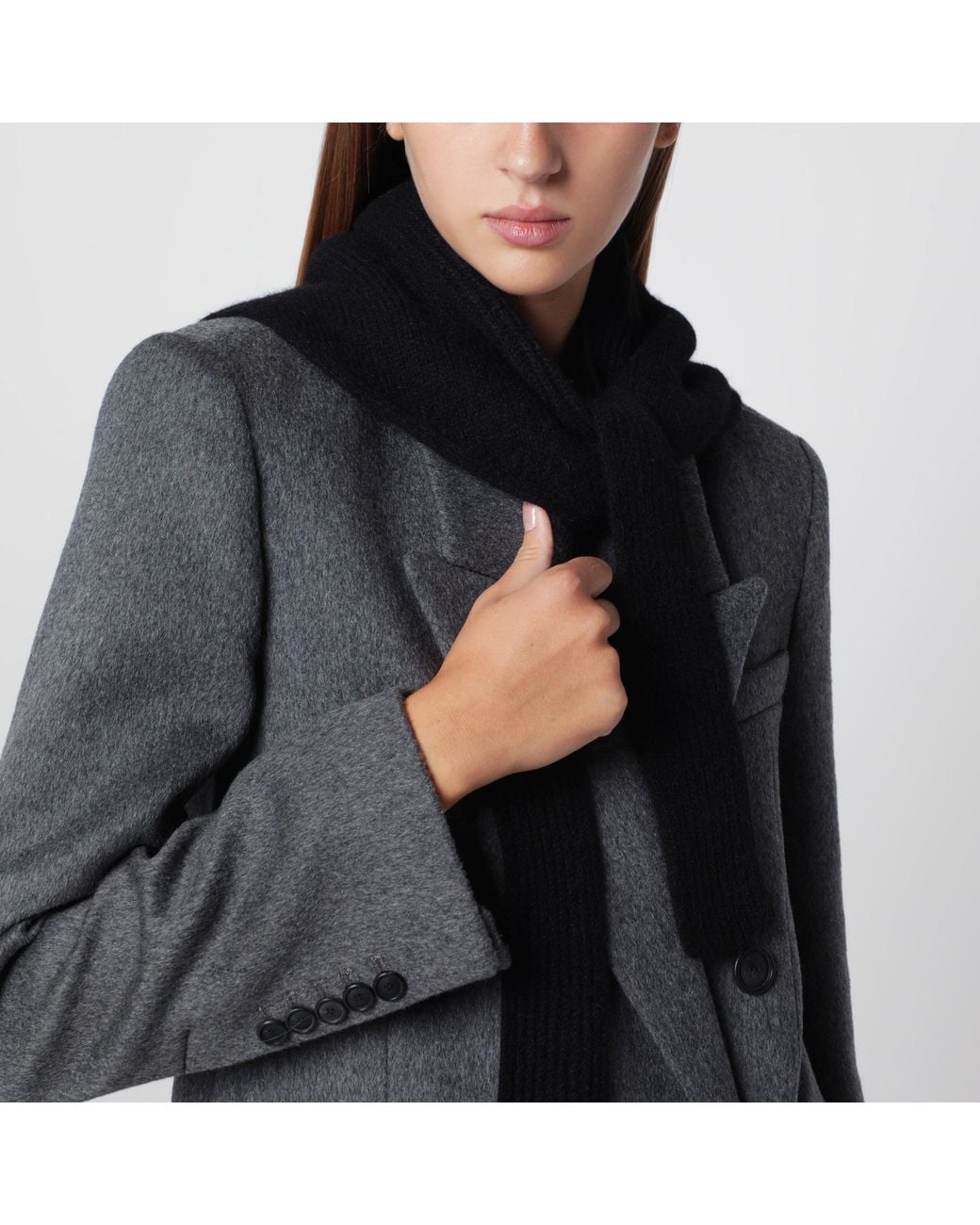Jacquemus Black Gros Grain Scarf