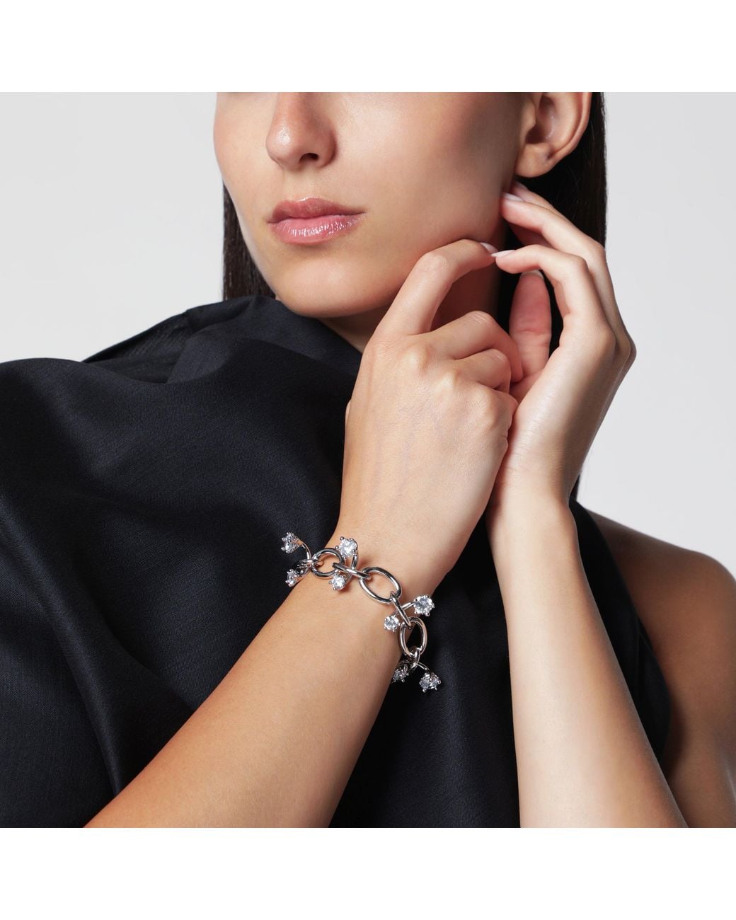 Panconesi Metallic Constellation Bracelet With Zirconia