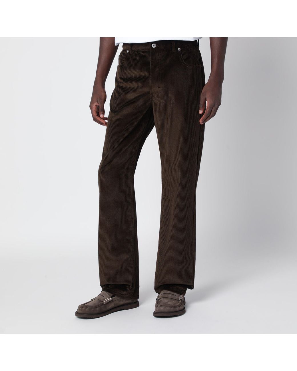 Loewe Black Cotton Corduroy Trousers for men