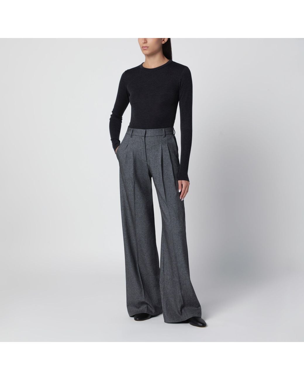 Rohe Black Anthracite Mélange Wool Sweater